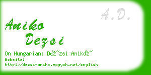 aniko dezsi business card